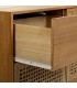 Cómoda pequeña de madera natural y cuerda trenzada estilo oriental 4