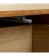 Cómoda pequeña de madera natural y cuerda trenzada estilo oriental 5