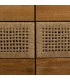 Cómoda pequeña de madera natural y cuerda trenzada estilo oriental 2