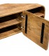 Mueble de TV de mango natural con diseño curvado estilo boho 5