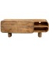 Mueble de TV de mango natural con diseño curvado estilo boho