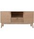 Mueble de TV madera natural acanalada estilo art déco 1