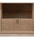 Mueble de TV madera natural acanalada estilo art déco 5