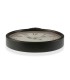 Reloj de pared industrial metal negro con esfera crema vintage. 1