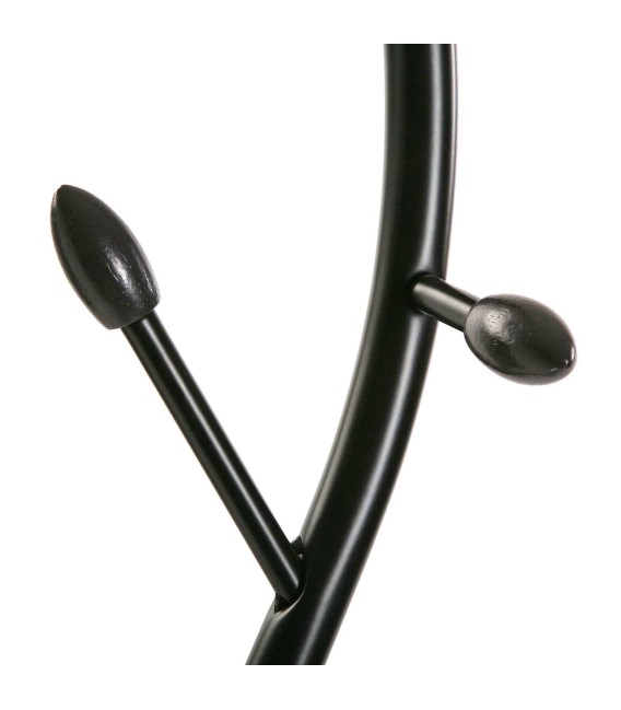 Perchero de pie original con 8 colgadores metal y madera negro mdmhogar