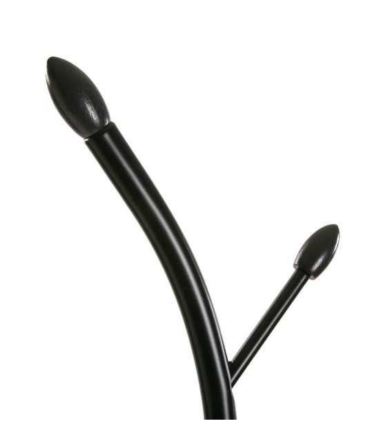 Perchero de pie original con 8 colgadores metal y madera negro mdmhogar