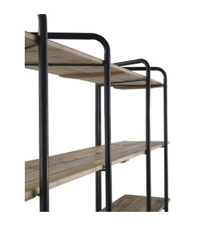 Estantería industrial alta con 5 baldas de madera estructura metálica.1