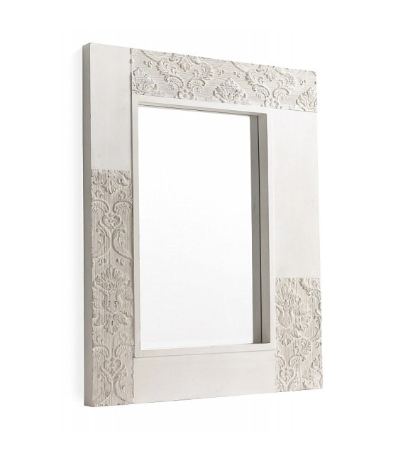 Espejo Blanco Damasco