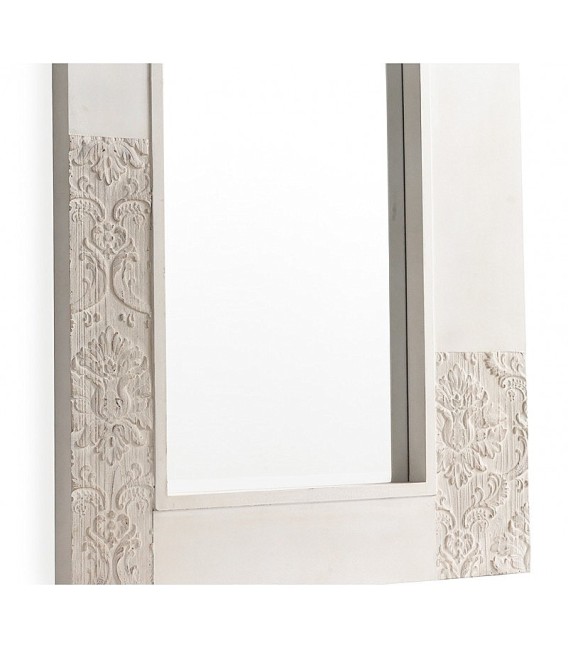 Espejo Blanco Damasco