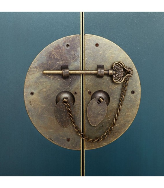 CONSOLA 2 PUERTAS Y 6 CAJONES AZUL DM