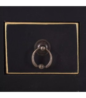 CONSOLA 2 PUERTAS Y 6 CAJONES NEGRO 