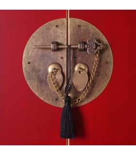 CONSOLA 2 PUERTAS Y 6 CAJONES ROJO 