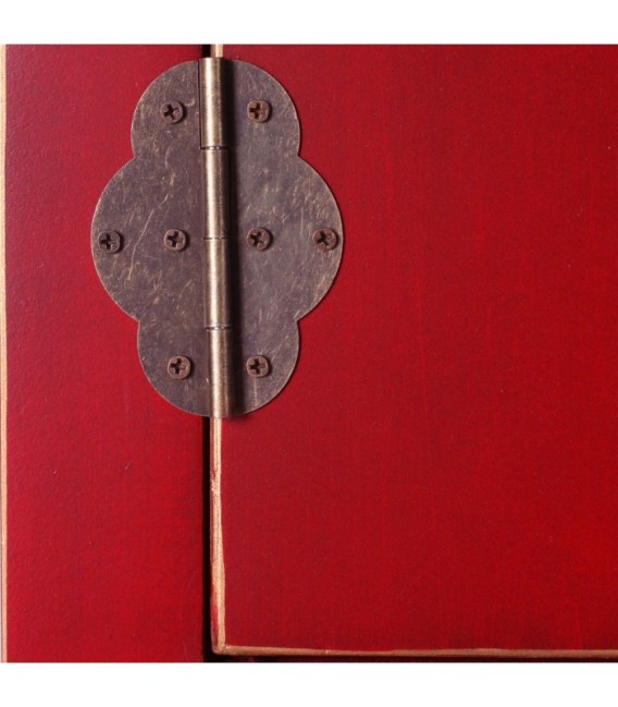 CONSOLA 2 PUERTAS Y 6 CAJONES ROJO 