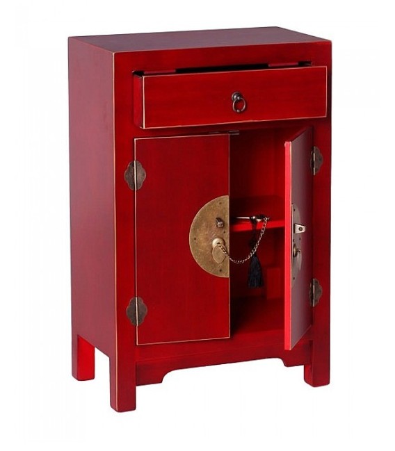 MESITA 2 PUERTAS Y 1 CAJÓN ROJO