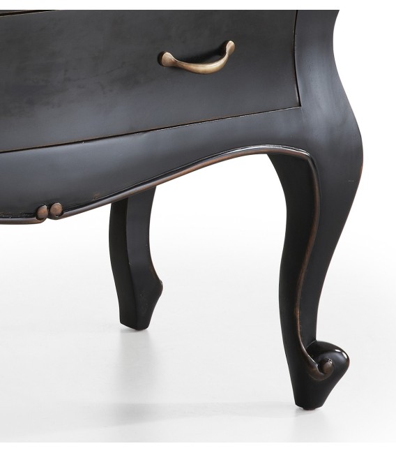 Cómoda Negra 4 Cajones Classic