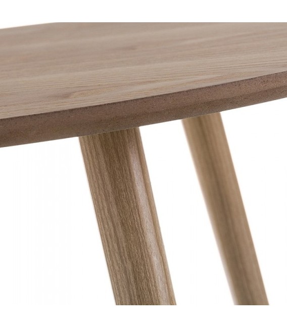 MESA AUXILIAR MDF REDONDA ROBLE