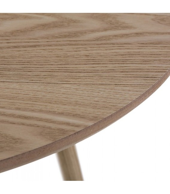 MESA AUXILIAR MDF REDONDA ROBLE