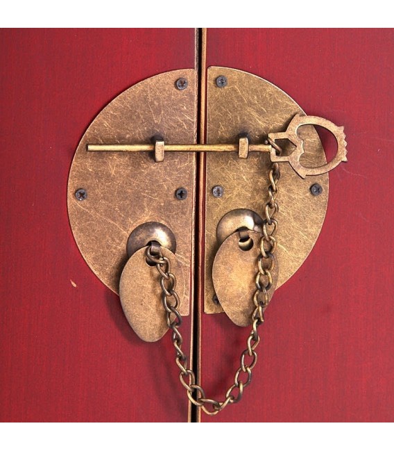 MUEBLE 8 CAJONES ROJO LACRE MADERA 