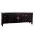 Mueble de TV negro detalles dorados, estilo oriental gran capacidad. Mdmhogar
