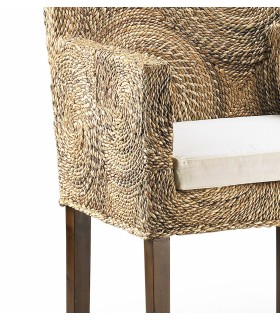 Sillón Banana Circulos con cojin Rattan MOYCOR