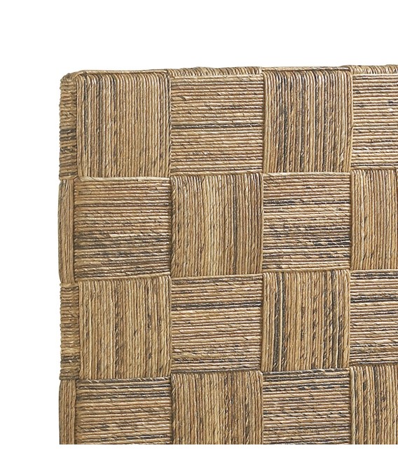 Cabecero colonial de ratán trenzado y madera mindi teca 1