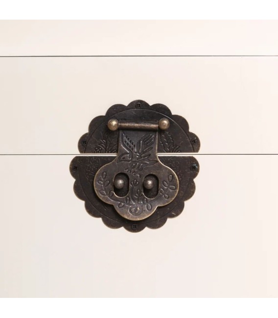 SET 2 BAÚLES BLANCO MADERA ''ORIENTE'' 