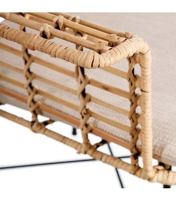 SILLA FIBRA NATURAL Y METAL HIPI