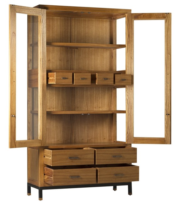 VITRINA MADHU 8 CAJONES 2 PUERTAS 