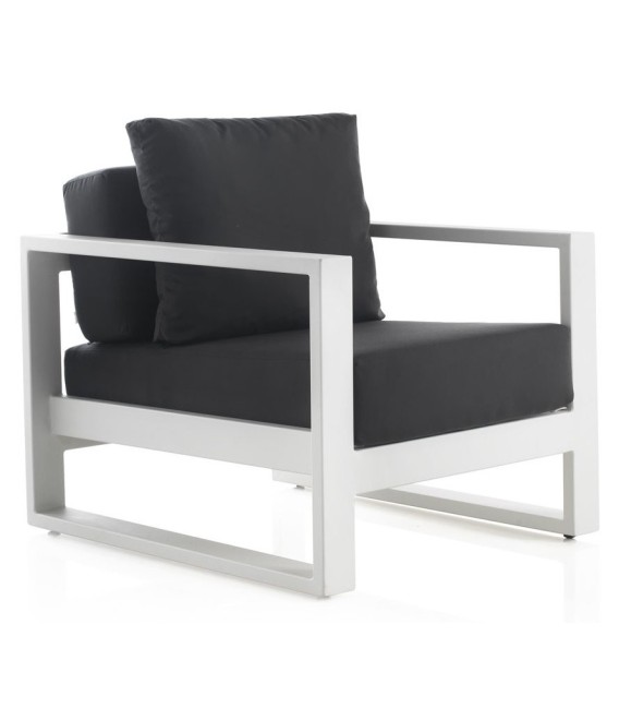 SILLÓN BIANCO ALUMINIO