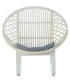 SILLÓN CIRCULAR ALUMINIO Y FIBRA BLANCA CIRES