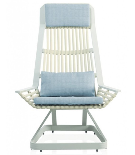 SILLÓN ALTO RELAX ALUMINIO Y FIBRA SINTÉTICA BLANCA CIRES