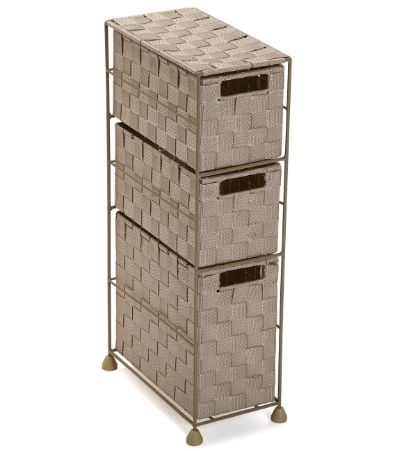 MUEBLE BAÑO 3 CESTAS BEIGE 