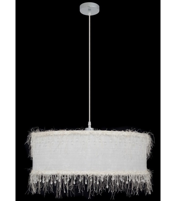 LÁMPARA DE TECHO HILOS GRANDE BLANCA