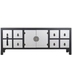 MUEBLE DE TV TOKIO PLATA Y NEGRO 