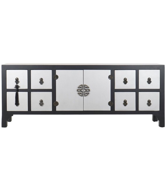 MUEBLE DE TV TOKIO PLATA Y NEGRO 