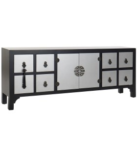 MUEBLE DE TV TOKIO PLATA Y NEGRO 