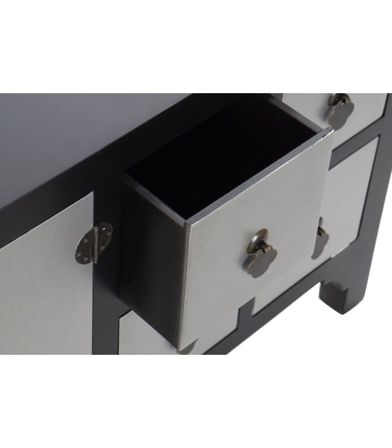 MUEBLE DE TV TOKIO PLATA Y NEGRO 
