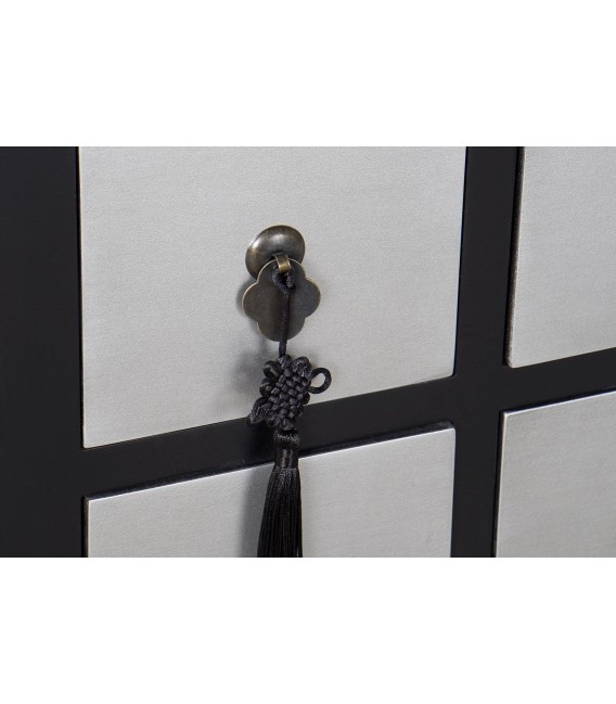 MUEBLE DE TV TOKIO PLATA Y NEGRO 