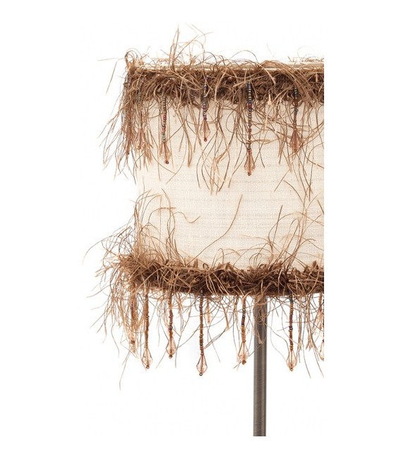 LÁMPARA DE SOBREMESA HILOS MARRÓN