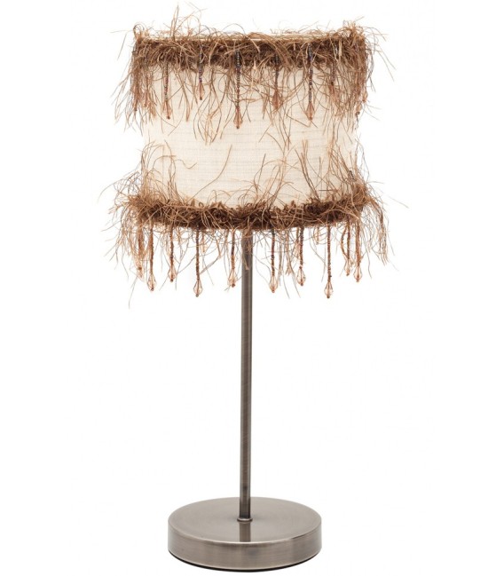 LÁMPARA DE SOBREMESA HILOS MARRÓN