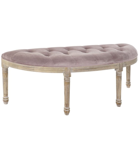 BANCO PIE DE CAMA WOOD CAPITONÉ ROSA PALO