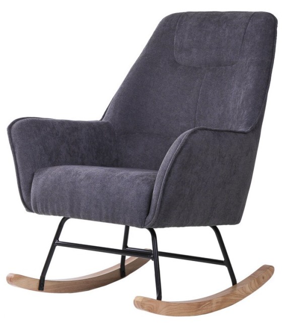 SILLÓN DE LACTANCIA MECEDORA COPENHAGEN GRIS OSCURO