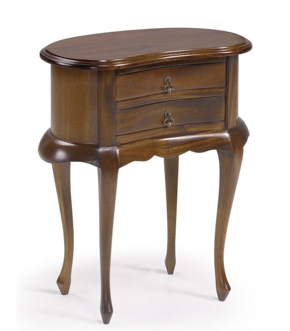 Mesita de noche clásica 2 cajones