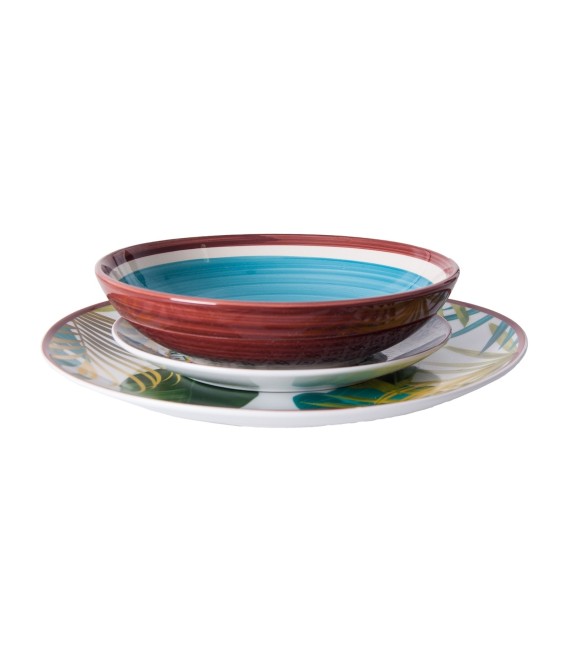 VAJILLA 18 PIEZAS TROPIC