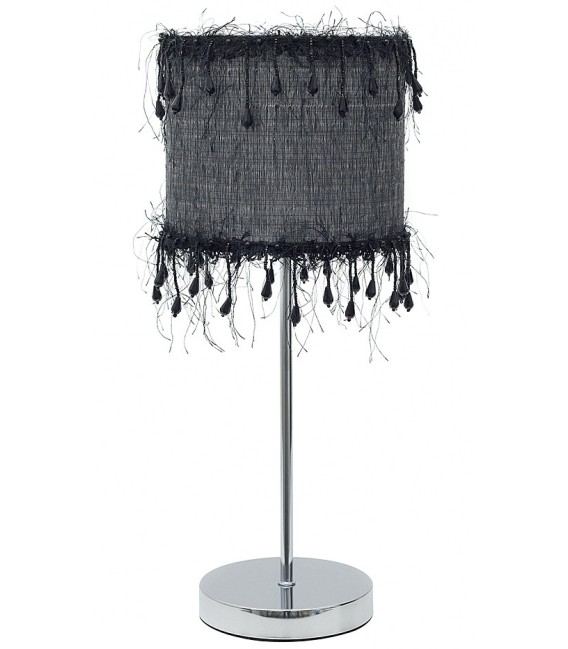 LÁMPARA DE SOBREMESA HILOS NEGRA