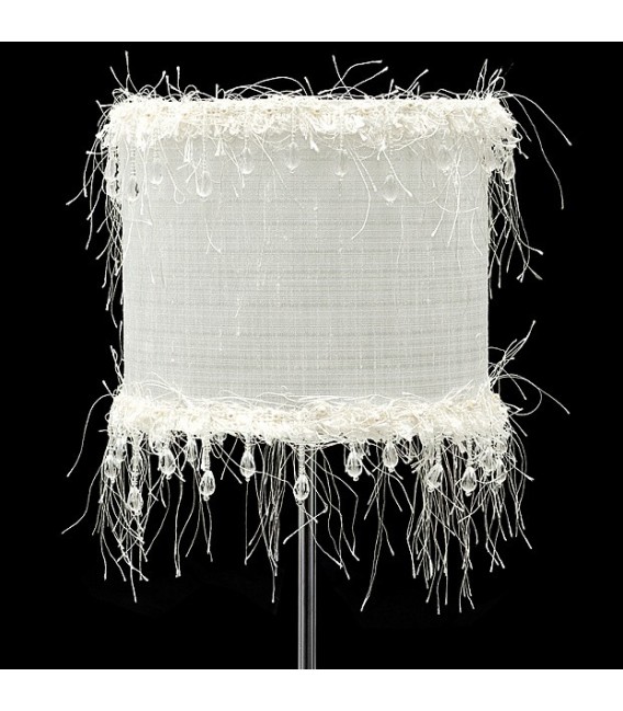 LÁMPARA DE SOBREMESA HILOS BLANCA 