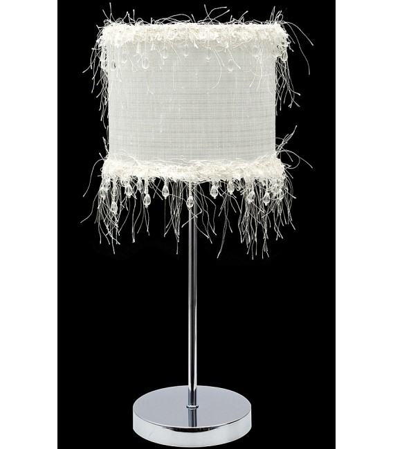 LÁMPARA DE SOBREMESA HILOS BLANCA 