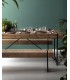 Banco industrial madera abeto y hierro negro natural 2
