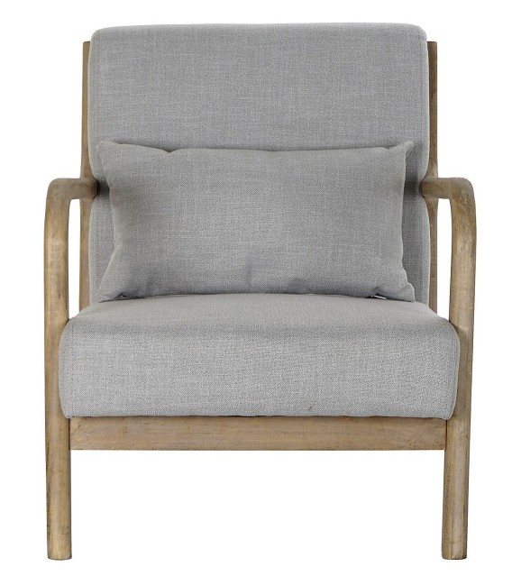 SILLÓN AUXILIAR MADERA RUNIC GRIS