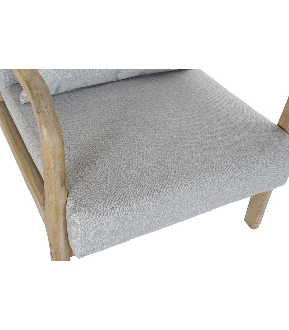 SILLÓN AUXILIAR MADERA RUNIC GRIS